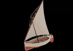 Sail Boat Low-poly 3D model