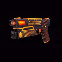 Sci-fi Glock 47-57 Low-poly 3D model