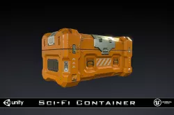 SciFi Container Low-poly 3D model