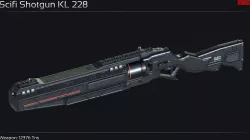 Scifi Shotgun KL 228 Low-poly 3D model