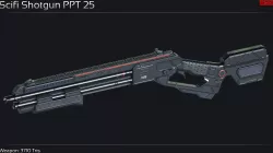 Scifi Shotgun PPT 25 Low-poly 3D model