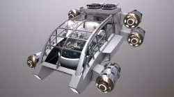 SciFi Spaceship Futuristic Low-poly 3D model