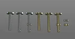 Screws with nuts 3D model 3D model