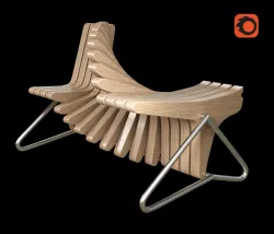 Sectional bench-transformer 3D model