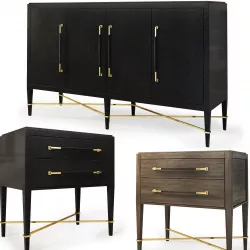 Sideboard nightstand by Currey and Company 3D model