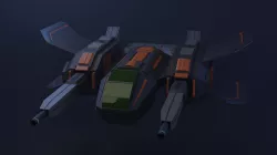 Space Fighter Low-poly 3D model