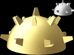 Spike Ball 02 - Half  Low-poly 3D model