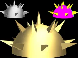 Spike Ball - Half Low-poly 3D model