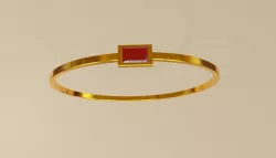 Square Gold Ring Ruby 13 - Anel rubi 3D model