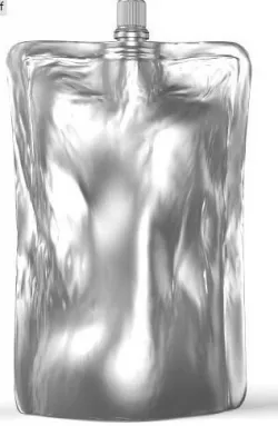 squeeze pouch metalic 3D model