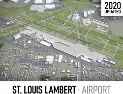St Louis Lambert International Airport - STL Low-poly 3D model