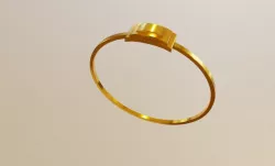 Stairway Gold Ring 15 - Anel escada 3D model