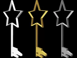 STAR KEY Low-poly 3D model