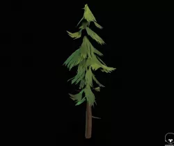Stylized PBR Trees Low-poly 3D model