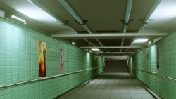 Subway Under pass - Low poly - Game ready model Low-poly 3D model