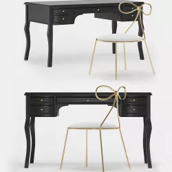 The Emily and Meritt Lilac Desk 3D model