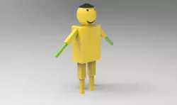 Toy human Low-poly 3D model