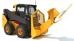 Tree Cutter Skid Steer Loader 3D model