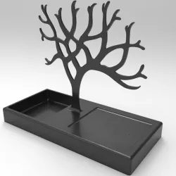Tree-shaped necklace hanger 3D model