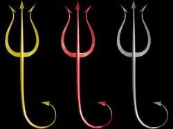Trident devil fork Low-poly 3D model