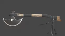 Turgut Alp Axe 100percent- Original Cycles Blend  Low-poly 3D model