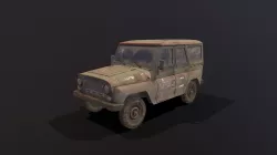 UAZ Hunter Low-poly 3D model dirt ver Low-poly 3D model