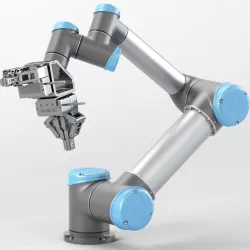 UR5 with NONEAD 2 Finger Robot Flexible Gripper 90 3D model
