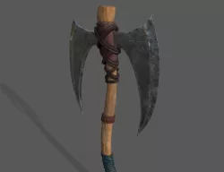 Viking Bearded - Battle Axe - PBR Low-poly 3D model