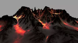 volcano 3D model