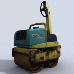 Walk behind Roller Low-poly 3D model