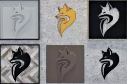 Wall Design Fox Vector 3D model
