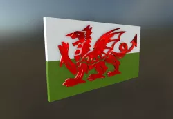 Welsh Dragon Low-poly 3D model