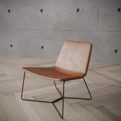 westelm - Slope Leather Lounge Chair 3D model