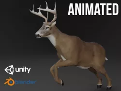 White-Tailed Deer Low-poly 3D model