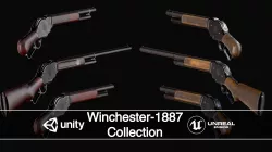 Winchester-1887 Collection Low-poly 3D model