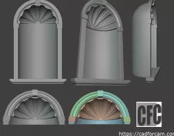 WoodCarving Niche - 3d model for CNC - NicheCFC01 3D model