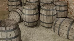 wooden barrel Low-poly 3D model