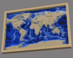 World map 3D model