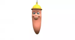 worm cartoon 3d model 3D model