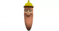 worm cartoon 3d rig model 3D model