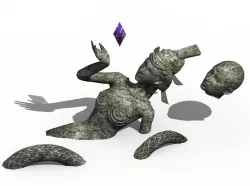 Xuanwu Lake - snake demon stone carving 3D model