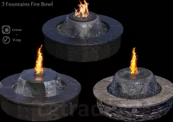3 Fountains Fire and Water Bowl 3D model