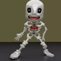 3d model character - cute skeleton skuul bone ghost HALLOWEEN 3D model