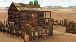 3D-wooden house model Low-poly 3D model