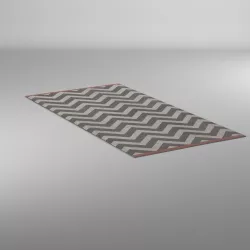 Alfombra Zebra - Zebra rug 3D model