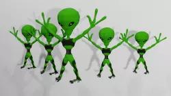 Alien Lowploy Green UFO Low-poly 3D model