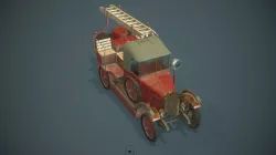 AMO f15 FireTruck Low-poly 3D model
