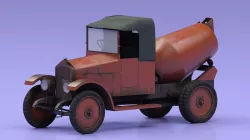 AMO Truck Mixer Low-poly 3D model