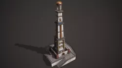 Ancient Lighthouse Low-poly 3D model