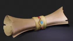 Ancient Sealed Magic scroll Low-poly 3D model
